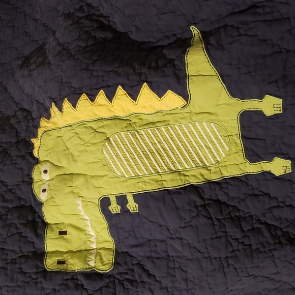 Pottery Barn Kids Bedding Pottery Barn Navy Green Dino Quilt Twin Boy Poshmark